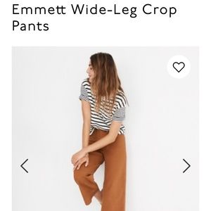 ISO Madewell Emmett Wide Leg Crop Pants size 12